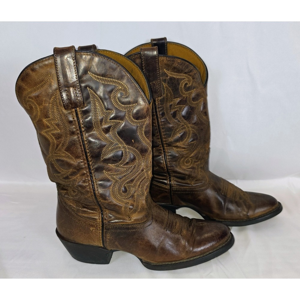 Laredo Maddie Leather Western Boots Brown Womens Size 7.5 M 51112 Broken In